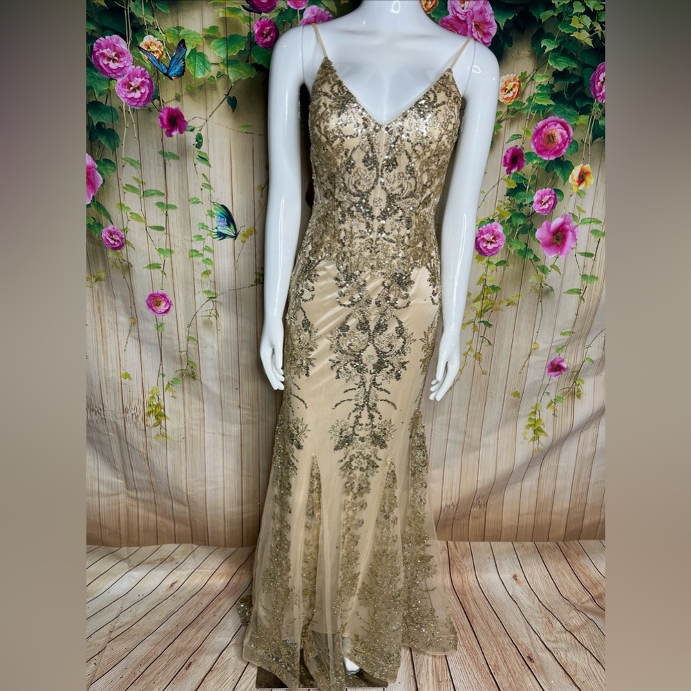 Cindy Collection Long Gown Dress.